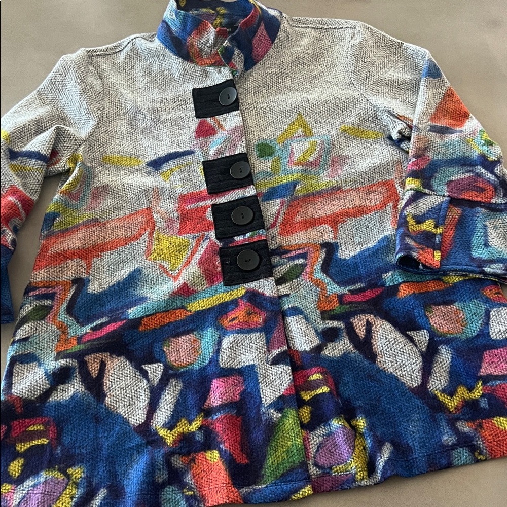 Ali Miles Multicolor Abstract Women's jacket